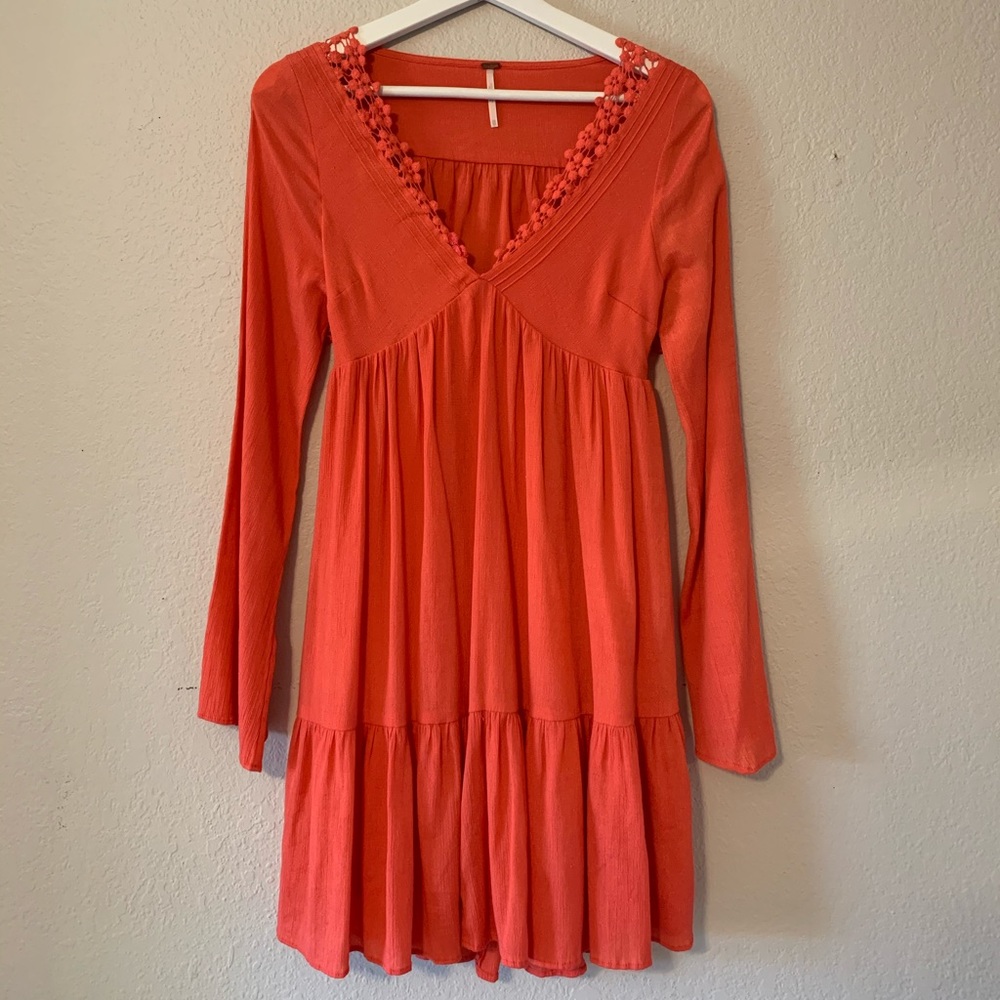 Women’s Free People LS crochet dress, XS